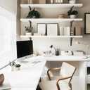45x20 inch White Table Top Universal, Solid One-Piece Desktop, Reversible Melamine Countertop, Double Desks, L-Desk DIY
