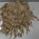 Blonde Wig Short for Kids Girls Wavy Wig with Bangs Child Flaxen Blonde Wigs Synthetic Cosplay Halloween Party Costume Wigs (Flaxen Blonde)