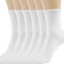 BomKinta Women Casual Calf Socks - Cute Cotton Crew Socks - Soft Above Ankle Sock Gifts 6 Pairs Size 5-10