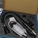 LOUEVIDO Black Kitchen Faucet with Pull Down Sprayer, High Arc Single Handle Sink Deck Plate, Commercial Modern RV Stainless Steel Faucets, Grifos De Cocina