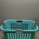 Sterilite Ultra 2 Bushel Plastic Stackable Clothes Laundry Basket Bin, Aqua