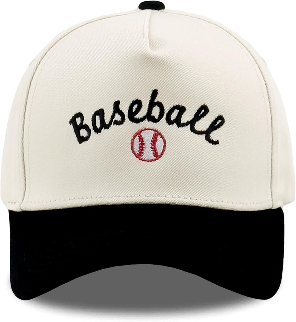 Sports Trucker Hat for Women Men, Cotton Baseball Cap for Ball Sports Lovers, Adjustable Athletic Outdoor Cap Gifts (Beige)