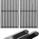 Hisencn Grill Replacement Parts for Nexgrill 720-0864 720-0864R 720-0864M, 14 9/16" Porcelain Steel Heat Plates, 17″ Cast Iron Grill Cooking Grates for Nexgrill Replacement Parts 2 Burner Grill