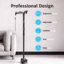 HEALTHBAZAAR Walking Cane with LED Light, Folding Canes for Men & Women with Shock Absorption - Adjustable, Lightweight Collapsible Walking Sticks with Comfort Grip Handle, Heavy Duty All Terrain Tip