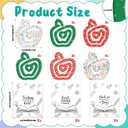 6Pcs Teacher Appreciation Gift Set - Jumbo Acrylic Apple Bookmark Clips with Inspirational Cards, Thank You Teachers Week Presents for Classroom Back to School Office Supplies