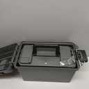 GUGULUZA Plastic Ammo Cans, 2-Pack Lockable Waterproof Storage Containers, Field Boxes with Handle for Hunting Gear, Shooting Supplies, Stackable Dust Resistant Ammo Case