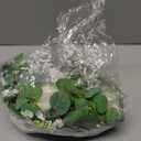 Dolicer 2Pcs 13Ft Artificial Eucalyptus Garlands with Flowers - 8 Roses, Faux Floral Greenery Garlands with 13Ft String Lights Fake Flower Vines for Wedding Table Centerpieces Arch Party Decor (White)