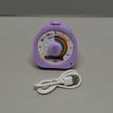 Visual Timer  Rainbow Magnetic Timer for Classroom, 60min/12h Rechargeable Countdown Timers, Silent Pomodoro Timers for Kids & Adults with ADHD (Purple)