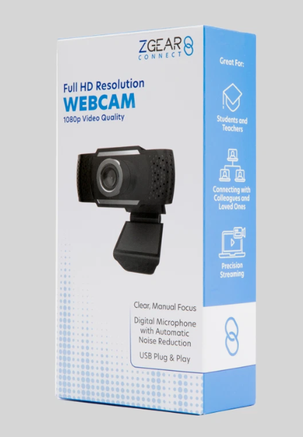 ZGear Webcam HD 1080p Meeting with Microphone USB camera Noise Reduction