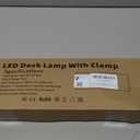 Voncerus LED Desk Lamp with Clamp, Eye-Caring Clip on Lights for Home Office, 3 Modes 10 Brightness, Long Flexible Goose-Neck, Metal, Swing Arm Architect Task Table Lamps with USB Adapter, Black