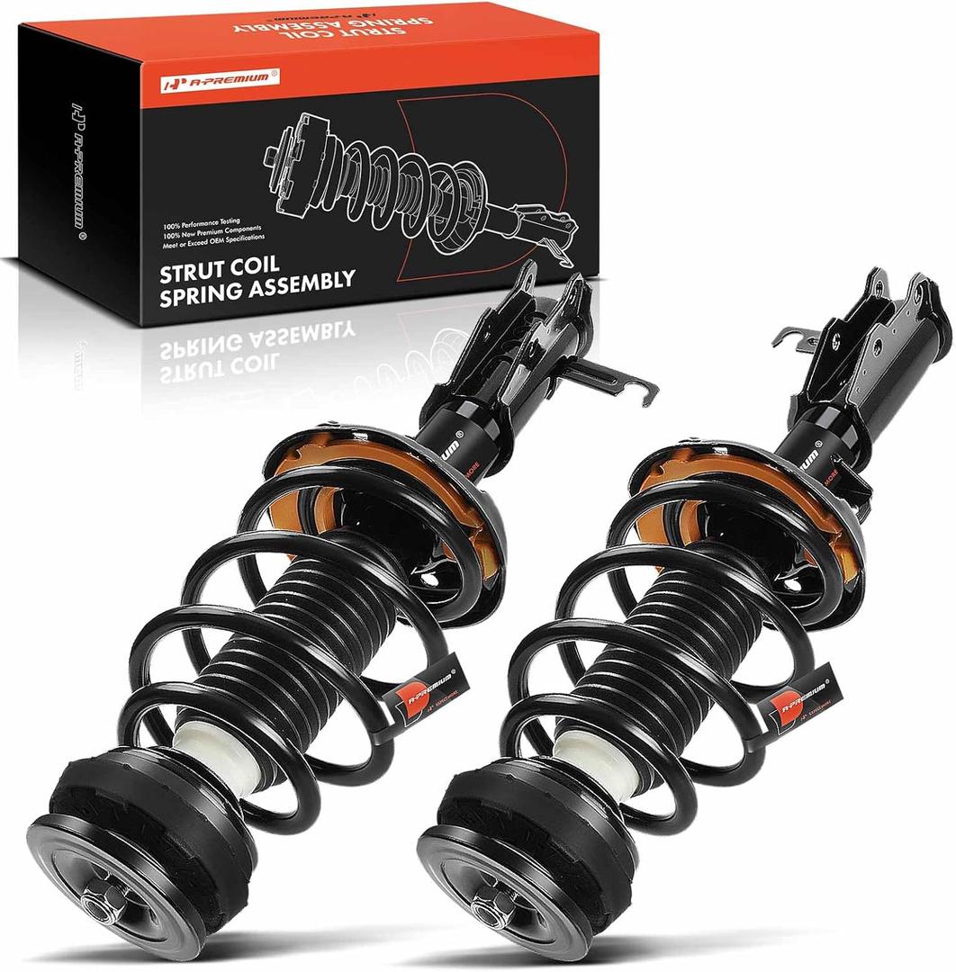 A-Premium Front Complete Struts Compatible with Chevrolet Impala [2.4L/2.5L] 2014-2019 - 2x Replacement Suspension Shock Absorber with Coil Spring Assembly