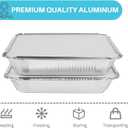 Aluminum Pans with Lids (50-Pack, 8.5"6") 2.25 LB Capacity Foil Food Containers with Lids - 50 Pans and 50 Cardboard Covers - Disposable Tin Foil Pans - for Baking, Meal Prep and Freezer, Takeout