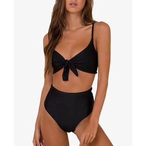 Honlyps High Waisted Bikini Sets for Women Tummy Control 2 Piece Swimsuit Cheeky Coverage Bathing Suit Tie Knot Swim Suit Small