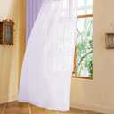 Lavender Sheer Pinch Pleat Curtains 63 Inches Long Light Filtering Short Curtain Panels Soft Touch Pleated Drapes with Adjustable Hooks for Bedroom, Pastel Lilac, 42" W x 63" L, 2 Panels