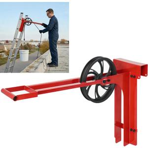 Hoisting Wheel with Long Handle 500Lbs Ladder Hoist Pulley System