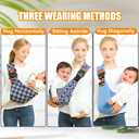 Baby Sling Carrier Newborn to Toddler, Toddler Carrier,Adjustable Baby Sling Carrier Non-Slip Hip Seat Carrier Carrying 10-30 lbs(Black)