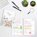 3 x 2026 Planner, Weekly  Monthly Planner 2026, Jan 2026  Dec 2026, 6.2" x 8.42", Flexible Cover, 12 Monthly Tabs, Thick Paper, Spiral Wirebound, Inner Pocket, Watercolor Flowers