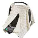 2-in-1 Baby Car Seat Cover, Baby Car Seat Canopy, Mom Nursing CoverEasy to Install ShieldMulti-Purpose | Winter Warm & Summer Shade Use (Hibiscus)