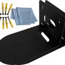 2 Pack PTZ Camera Wall Mount Bracket Black Sturdy Durable Universal Support Compatible with Most Centre Mount Cameras Complete with Microfibre Cleaning Cloth and Installation Hardware