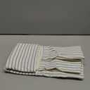 Farmhouse Pillow Covers 22x22, Modern Accent Square Throw Pillow Covers Set of 2, Gray and Beige Striped Patchwork Linen Decorative Pillows Cushion Covers for Couch Chair Bedroom Christmas Decorations