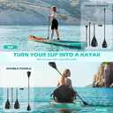 NACATIN Inflatable Stand Up Paddle Board with Kayak Seat,10'6"Upgrade Version Blow Up Paddle Boards for Adults with Premium SUP Accessories&Backpack,Adjustable Paddle,Camera Mount,Fins,Hand Pump