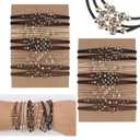 20 PCS Hair Ties for Women, Hair Tie Bracelets, Brown Plastic, No Damage Hair Elastics, Comfortable for Thick or Thin Hair, Boho Hair Ties for Ponytail Holders, 5 Colors