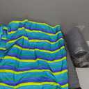 Outdoor Deep Seat Cushion Set 22 x 22 Inch, Waterproof Fade Resistant Patio Furniture Deep Seat & Backrest Cushion Set with Removable Cover for Pation Furniture (Stripe Beach, 22" x 22" + 22" x 19")