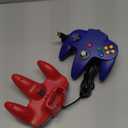 2 Pack Classic N64 Controller, suily N64 Wired USB PC Game pad Joystick, N64 Bit USB Wired Game Stick Joy pad Controller for Windows PC MAC Linux Raspberry Pi 3 Sega Genesis (Black/Red)