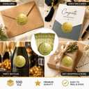 Graduation Stickers Class of 2026 Graduation Stickers 2026 Graduation Envelope Seals 100Pcs Gold Foil Congrats Grad Cap for Envelope Seals Cards Invitations Announcements Party Favors