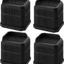 4 Pack Stackable Treadmill Incline Riser Blocks, Height Lift for Leveling & Uphill Training, Heavy Duty Support up to 4000 lbs, for Gym and Home Use (2 Layer(3nches), Black)