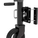 8" Spoke Wheel Trailer Jack, 10" Vertical Movement, 1500 lbs, for RV, Boat, Trailer and More, Black
