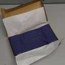 Linen Napkins Set of 4-100% Pure Linen Navy Blue Dinner Napkins with Embroidered Dot 18 x 18 inch - Hemstitch Cloth Napkins Washable for Winter and Spring Decor