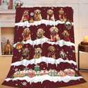 Golden Retriever Throw Blanket Golden Retriever Dog Stuff Gifts for Kids Girls Boys Adults Women Man Soft Cozy Warm Plush Fluffy Fuzzy Fleece Blanket Decor 40''X50''