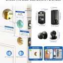 Veise Fingerprint Door Lock with 2 Knobs - Keyless Entry Door Lock with Handle, Electronic Keypad Deadbolt, Smart Front Handle Set, Auto-Locking, Waterproof, Easy Installation, Matte Black