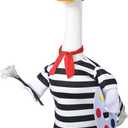 Talltalk Halloween French Artist Goose Outfit Clothes for 23" High Cement or Plastic Goose Lawn Clothing Porch Garden Costume for Porch Yard Lawn Patio Outdoor Statue Art