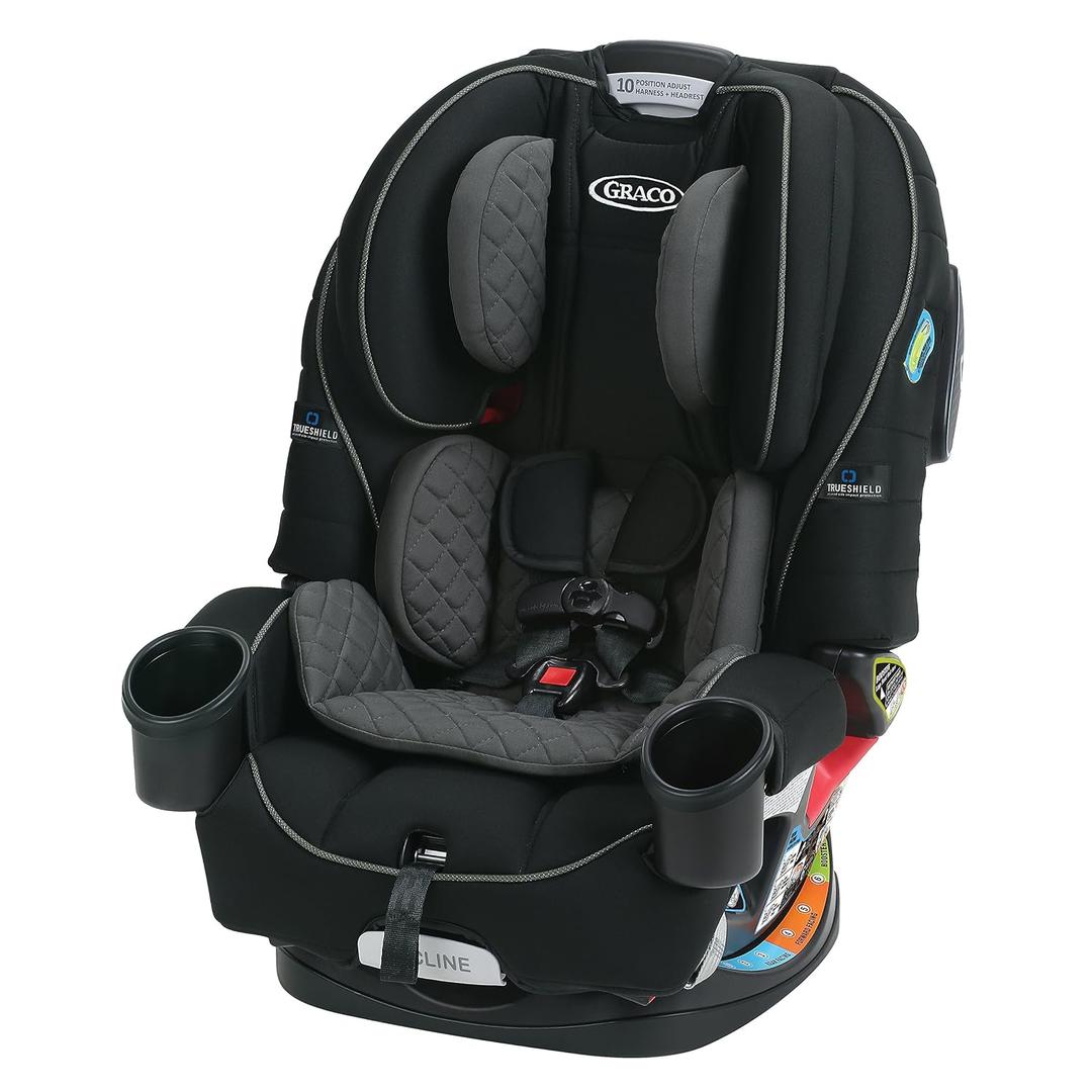 Graco 4Ever 4 in 1 Car Seat, Featuring TrueShield Side Impact Technology, Adjustable Harness System, Ideal for Newborns, Infants, Toddlers & Kids MFD: 03/27/2024