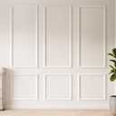 KESHWELL Premade Wall Panels,6 Frame Wall Panels for Interior Wall Decor,Accent Molding Kit,Pre-Cut Wainscoting Panels,Wall Molding Trim for Home Bedroom Livingroom Decor (6 Set,54 x 24'',24x24'') (3 Sets-White)