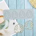 2 x Fondant Silicone Moulds Tropical Leaves Silicone Imprint Mat Gum Paste Press Mold for Cake Chocolate Cupcake Decorating Cake Toppers Candy Cookies Resin Sugarcraft (A_9.44x3.08x0.12inch)