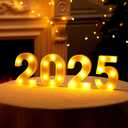 Mudder 2025 Light up Numbers for New Year Party Decorations LED 2025 Graduate Numbers Lights Battery Operated Sign Table Decor Party Supplies
