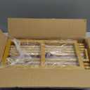 Backdrop Stand Heavy Duty with Base 8.2FT x 8.2FT, Gold Portable Adjustable Pipe and Drape Backdrop Stand Kit, Square Metal Arch Party Frame for Wedding Birthday Party Banquet Decorations