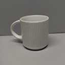 Famiware Coffee Mug Set for 4, Star 12 oz Catering Mugs Cup Set with Handle for Coffee, Tea, Cocoa, Milk - Ceramic Stoneware Drinkware Set, Matte White