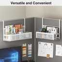 Hanging Bathroom Baskets Fine Mesh Wire Storage Basket Over Cabinet Door Organizer No Drilling Required for Kitchen Bathroom Office, Large, 2 Pack