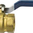 3/4 Inch IPS Brass Ball Valve - Heavy Duty Full Port for NG&LPG - with Blue Locking Handle (Industrial & Commercial Use)