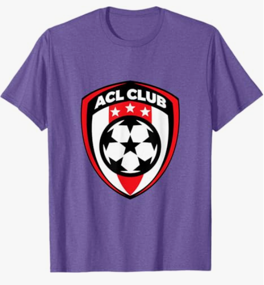 Torn ACL Club Knee Surgery Soccer Sports Team injury design T-Shirt, Size M