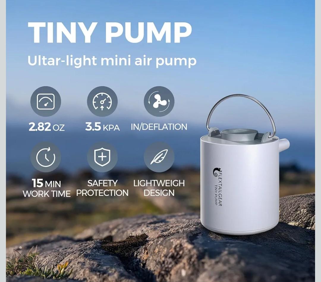 FLEXTAILGEAR Portable Air Pump for Inflatables, 2.82oz Classic Tiny Air Pump, Rechargeable Electric Air Pump to Inflate Deflate for Camping Gear Pool Floats Air Mattress