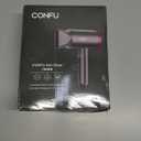 CONFU Ionic Blow Dryer 1600W, Portable Lightweight Fast Drying Negative Ion Hairdryer Blowdryer, 3 Heat Settings & Infinity Speed, with Diffuser and Concentrator Nozzle for Home & Travel (Grey)