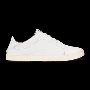 PACIFICA Men's or Kids B Chucky Sneakers - Classic White Low Top Casual Shoes with Brown Heel Detail, Size 12