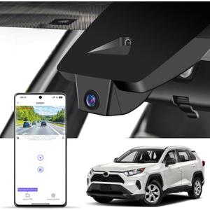 4K Dash Cam fit for Toyota RAV4 2022 2023 2024 2025 LE Limited SE Adventure XLE Premium XSE (Model B) with Vent Hole, OEM Look, G-Sensor, Loop Recording, 24H Parking Monitor, 128GB Card (Front 4K only)
