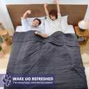 yescool King Size Weighted Blanket for Adults (20 lbs, 80 x 87, Grey) Cooling Heavy Blanket for Sleeping Perfect for 190-210 lbs, Breathable Blanket for Adults & Couple All Season, Machine Washable