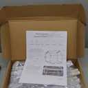 Meonum Mini Greenhouse with Grow Light, 23.6" L x 15.7" W x 19.6" H Portable Greenhouse with Waterproof Bottom Mat, Timer, 3 Light Color Mode for Indoor Outdoor Seed Starter Tray (White Transparent)